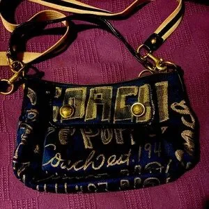 NWOT Coach Poppy Hair Tie in Purple. RARE. s-l400.jpg main image 3